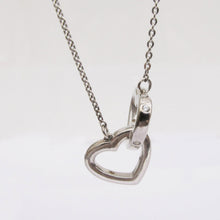 Load image into Gallery viewer, Double Heart Necklace Sterling Silver - Karina Constantine Jewellery