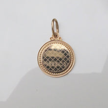 Load image into Gallery viewer, Gold Disc “R” Pendant Charm 14-Karat Rose Gold - Karina Constantine Jewellery