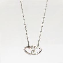 Load image into Gallery viewer, Double Heart Necklace Sterling Silver - Karina Constantine Jewellery