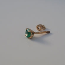 Load image into Gallery viewer, Green Agate Stud Earrings 14-Karat Rose Gold - Karina Constantine Jewellery