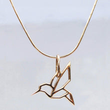 Load image into Gallery viewer, Hummingbird Pendant Necklace 14-Karat Rose Gold - Karina Constantine Jewellery