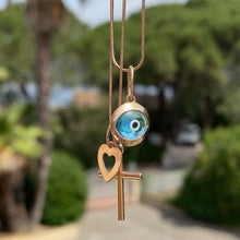 Load image into Gallery viewer, Open Heart Charm Pendant 14-Karat Rose Gold - Karina Constantine jewellery
