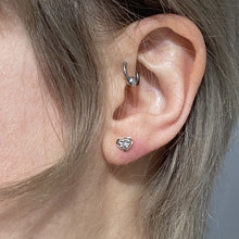 Load image into Gallery viewer, Gold Heart Stud Earrings 14-Karat Rose, White Gold - Karina Constantine Jewellery