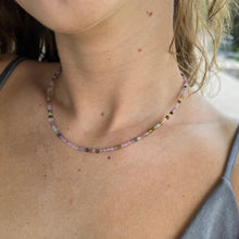 Load image into Gallery viewer, Tourmaline Beaded Gemstone Choker Sterling Silver - Karina Constantine Jewellery