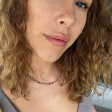 Load image into Gallery viewer, Tourmaline Beaded Gemstone Choker Sterling Silver - Karina Constantine Jewellery
