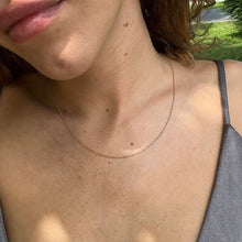 Load image into Gallery viewer, Gold Short Beaded Chain Necklace 14-Karat Rose Gold - Karina Constantine jewellery