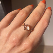 Load image into Gallery viewer, Four Leaf Clover Blue Topaz Ring 14-Karat Rose Gold - Karina Constantine Jewellery