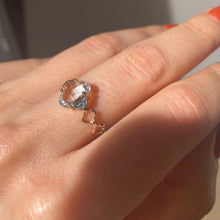Load image into Gallery viewer, Four Leaf Clover Blue Topaz Ring 14-Karat Rose Gold - Karina Constantine Jewellery