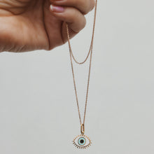 Load image into Gallery viewer, Evil Eye Pendant Charm 18-Karat Yellow Gold - Karina Constantine jewellery