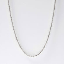 Load image into Gallery viewer, Silver Glitter Margarita Twisted Rock Chain Necklace Sterling Silver - Karina Constantine jewellery