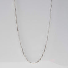 Load image into Gallery viewer, Silver Long Curb Chain Necklace Sterling Silver - Karina Constantine jewellery