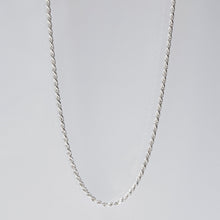 Load image into Gallery viewer, Silver Long Rope Chain Necklace Sterling Silver - Karina Constantine jewellery