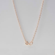 Load image into Gallery viewer, Gold Short Flat Link Cable Chain Necklace 14-Karat Rose Gold - Karina Constantine jewellery