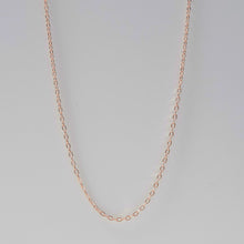 Load image into Gallery viewer, Gold Medium Flat Link Cable Chain Necklace 14-Karat Rose Gold - Karina Constantine jewellery