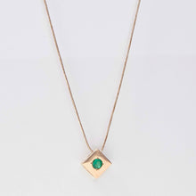 Load image into Gallery viewer, Emerald Pendant Necklace 14-Karat Rose Gold - Karina Constantine jewellery