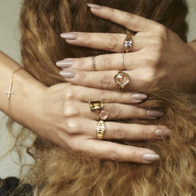 Load image into Gallery viewer, Lemon Quartz Silver Cocktail Ring Art Deco Style Circa 1960s - Karina Constantine Jewellery