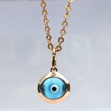 Load image into Gallery viewer, Evil Eye Pendant Charm 14-Karat Rose Gold - Karina Constantine Jewellery