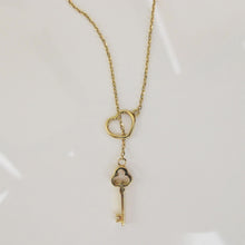 Load image into Gallery viewer, Key To My Heart Lariat Necklace 14-Karat Yellow Gold - Karina Constantine Jewellery