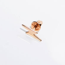 Load image into Gallery viewer, Lightening Bolt Single Screw Back Stud Earring 14-Karat Rose Gold - Karina Constantine jewellery