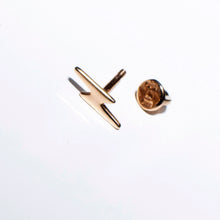 Load image into Gallery viewer, Lightening Bolt Single Screw Back Stud Earring 14-Karat Rose Gold - Karina Constantine jewellery