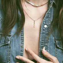Load image into Gallery viewer, Small Feather Pendant Charm 18-Karat Yellow Gold - Karina Constantine jewellery