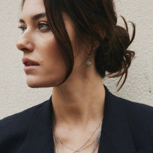Load image into Gallery viewer, Opal Bow and Heart Earrings Sterling Silver - Karina Constantine jewellery