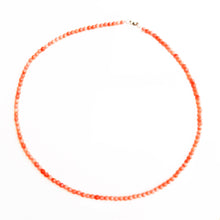 Load image into Gallery viewer, Pink Coral Beaded Gemstone Choker Necklace Sterling Silver - Karina Constantine jewellery