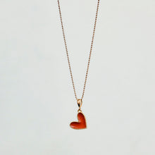 Load image into Gallery viewer, Red Enamel Heart Charm Pendant 18-Karat Yellow Gold - Karina Constantine jewellery