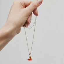 Load image into Gallery viewer, Red Enamel Heart Charm Pendant 18-Karat Yellow Gold - Karina Constantine jewellery