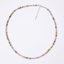 Load image into Gallery viewer, Tourmaline Beaded Gemstone Choker Sterling Silver - Karina Constantine Jewellery