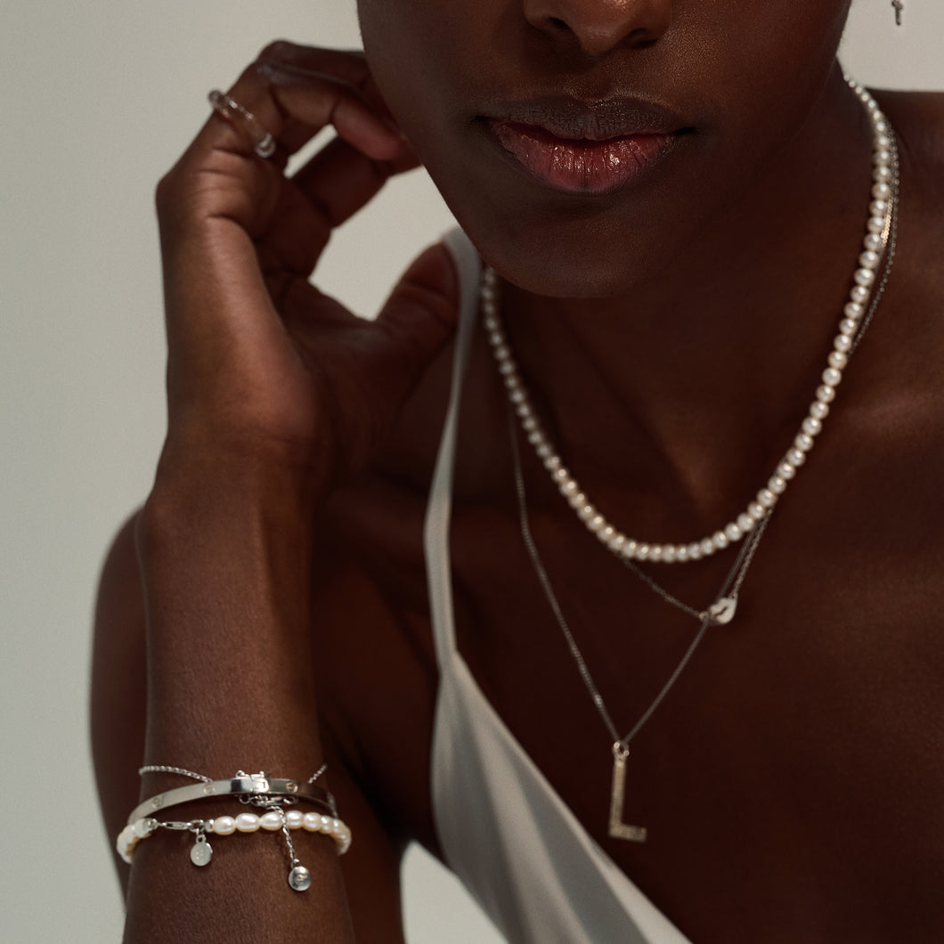 White Freshwater Pearl Necklace - Karina Constantine