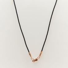 Load image into Gallery viewer, Black Silk Cord 14-Karat Rose Gold Clasp - Karina Constantine
