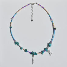 Load image into Gallery viewer, Dreamcatcher Turquoise Beaded Necklace Sterling Silver
