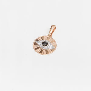 Evil Eye Pendant Charm 14-Karat Rose Gold - Karina Constantine