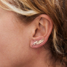 Load image into Gallery viewer, Feather Earring 14-Karat Rose, White Gold - Karina Constantine
