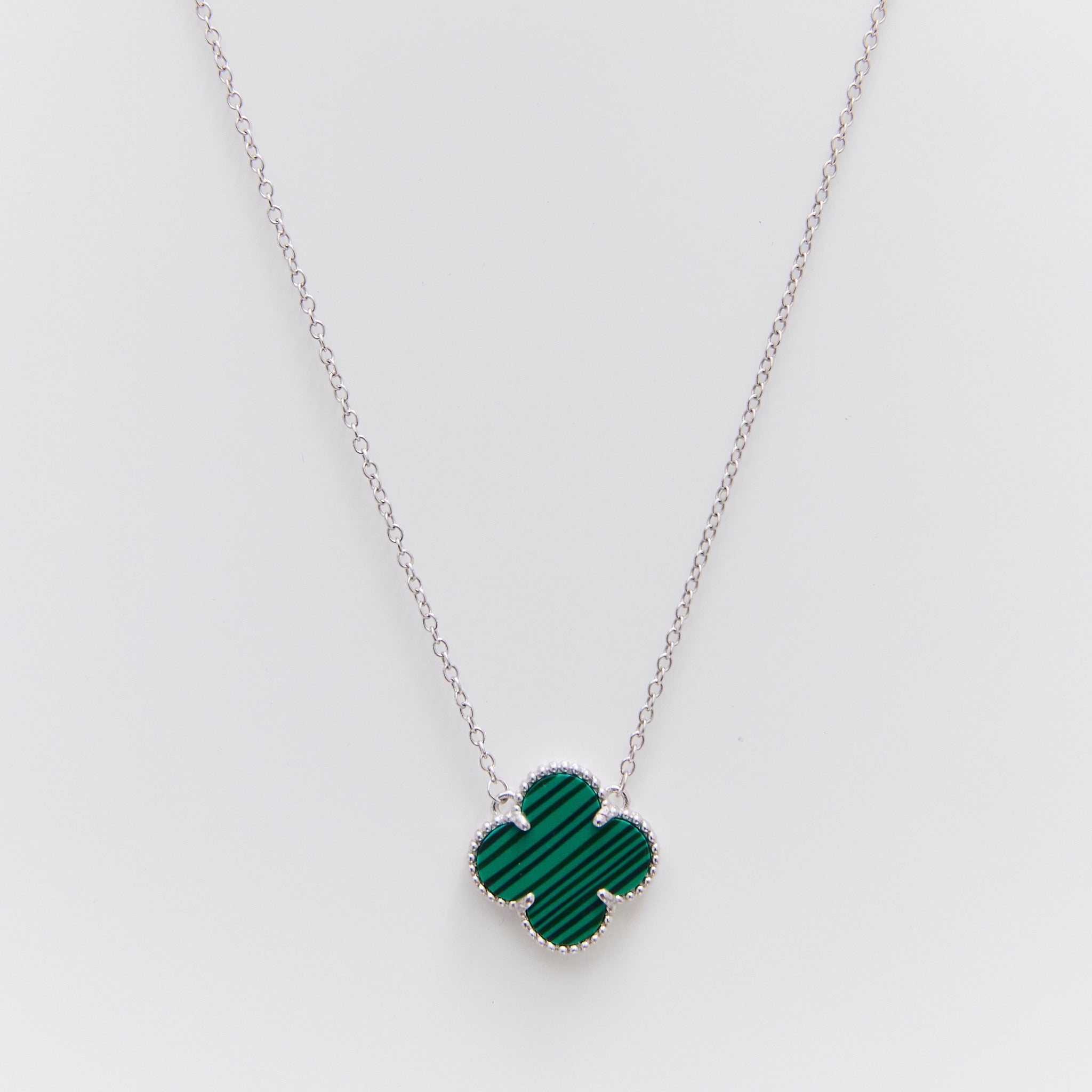 Sterling silver deals malachite necklace