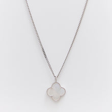 Load image into Gallery viewer, Four Leaf Clover Mother of Pearl Pendant Necklace Sterling Silver - Karina Constantine 
