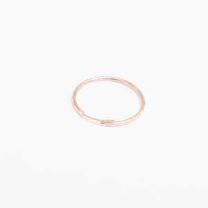 Gold Midi Sleeper Hoop Earrings 14-Karat Rose Gold - Karina Constantine