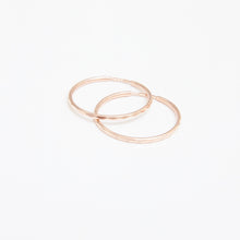 Load image into Gallery viewer, Gold Midi Sleeper Hoop Earrings 14-Karat Rose Gold - Karina Constantine
