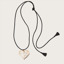Load image into Gallery viewer, Heart Cord Necklace 14-Karat Rose Gold, Karina Constantine 
