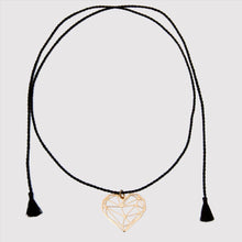 Load image into Gallery viewer, Heart Cord Necklace 14-Karat Rose Gold, Karina Constantine 
