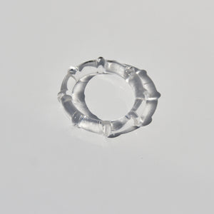 Lalique Clear Crystal Cabochon Ring