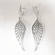 Load image into Gallery viewer, Large Angel Wings Earrings Sterling Silver - Karina Constantine Jewellery
