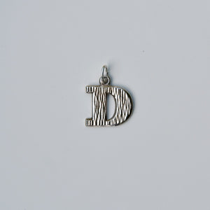 Letter "D" Charm Pendant Sterling Silver Circa 1970s - Karina Constantine 