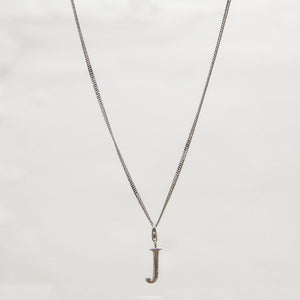 Letter "J" Clip on Pendant Sterling Silver Circa 1980s - Karina Constantine