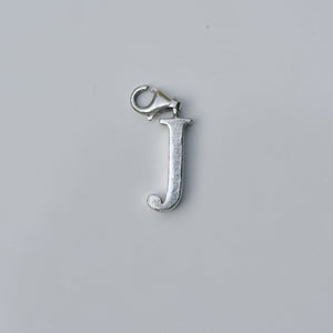 Letter "J" Clip on Pendant Sterling Silver Circa 1980s - Karina Constantine 