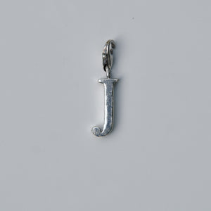 Letter "J" Clip on Pendant Sterling Silver Circa 1980s - Karina Constantine 