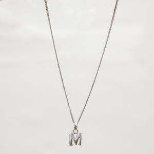 Letter "M" Charm Pendant Sterling Silver Circa 1980s - Karina Constantine