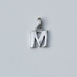 Letter "M" Charm Pendant Sterling Silver Circa 1980s - Karina Constantine 
