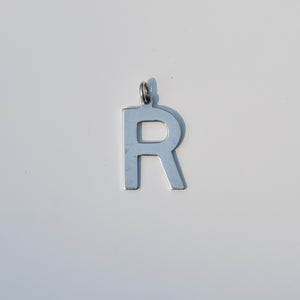 Letter "R" Pendant Sterling Silver Circa 1980s - Karina Constantine 